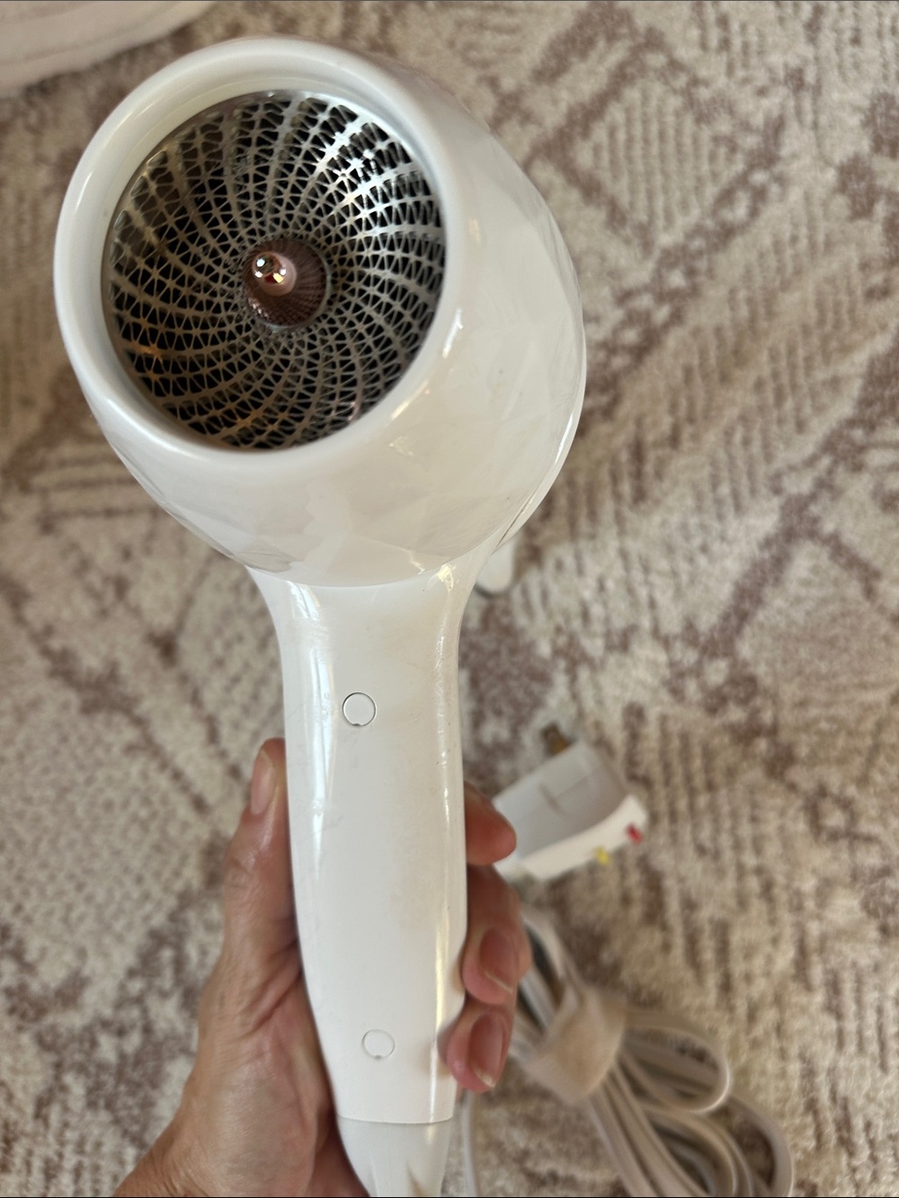 T3 Featherweight Luxe Hair Dryer White Rose Gold Blow Dryer Model 73849 EUC - Picture 8 of 8